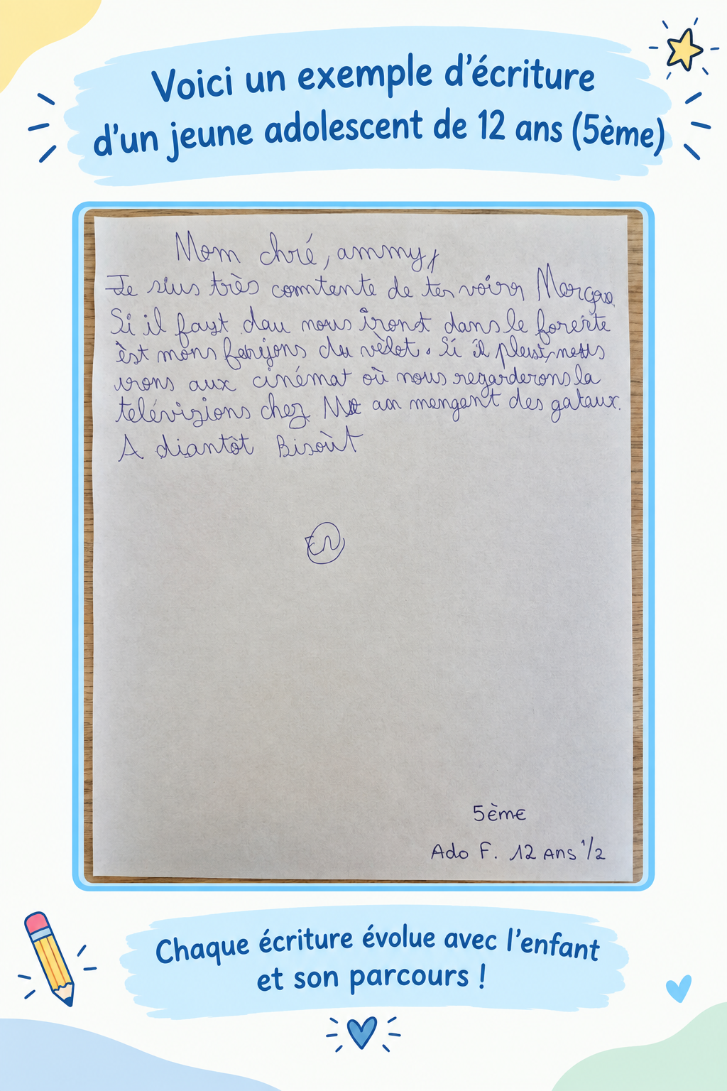 écriture adolescent
